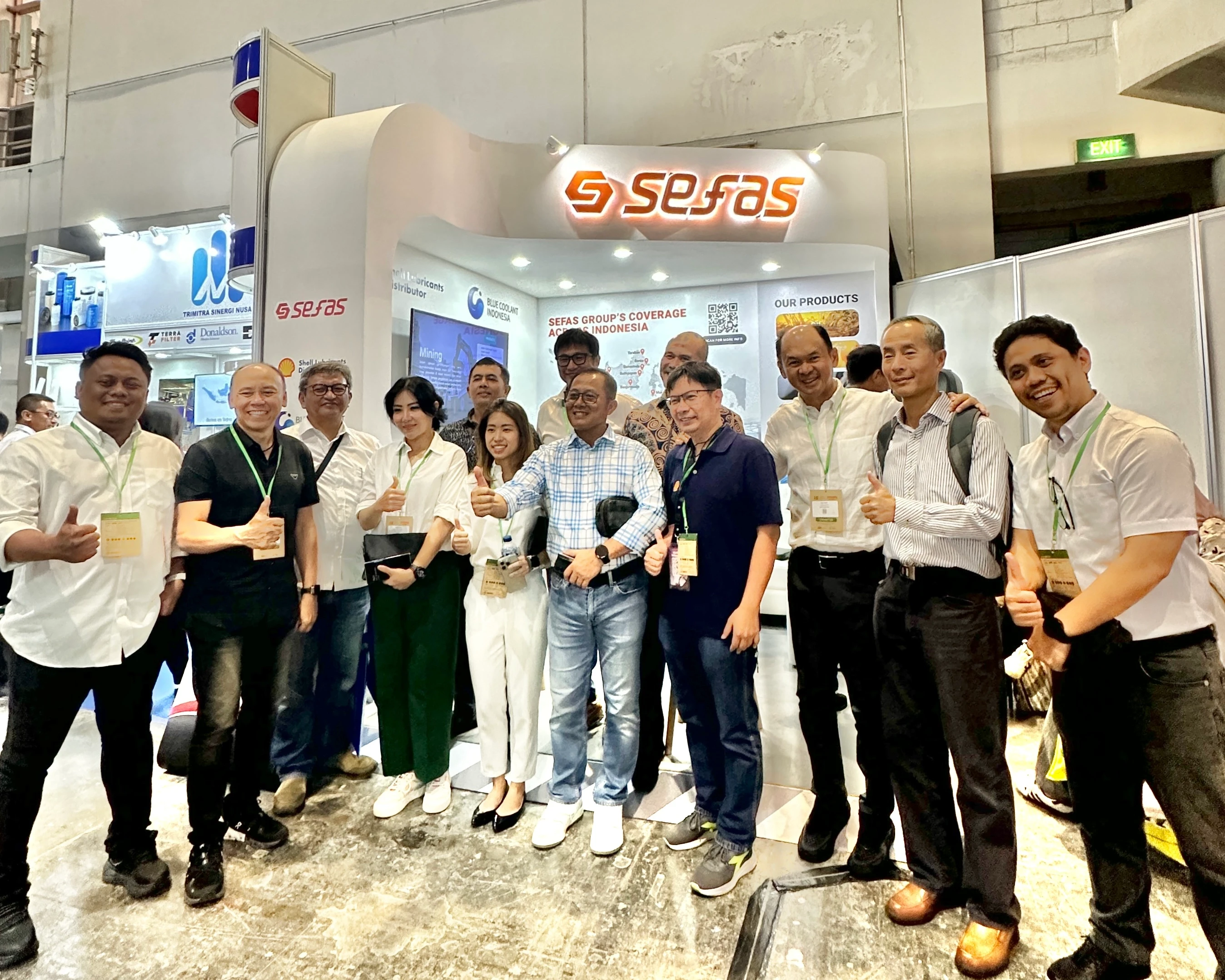 Booth SEFAS Group di Mining Expo IEE 2024 dengan produk Shell untuk industri pertambangan