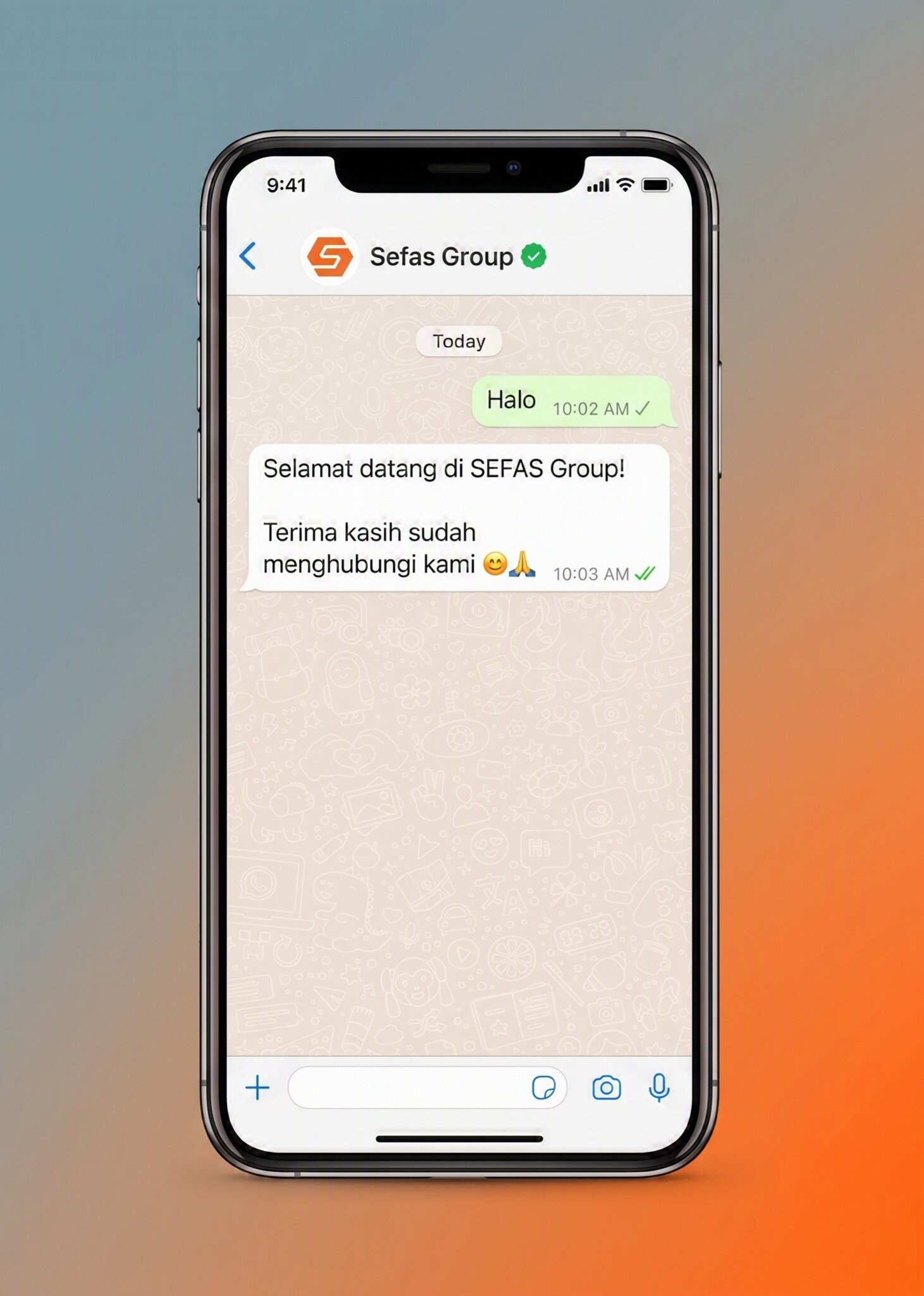 Layanan WhatsApp API SEFAS Group untuk konsultasi dan beli oli industri secara real-time